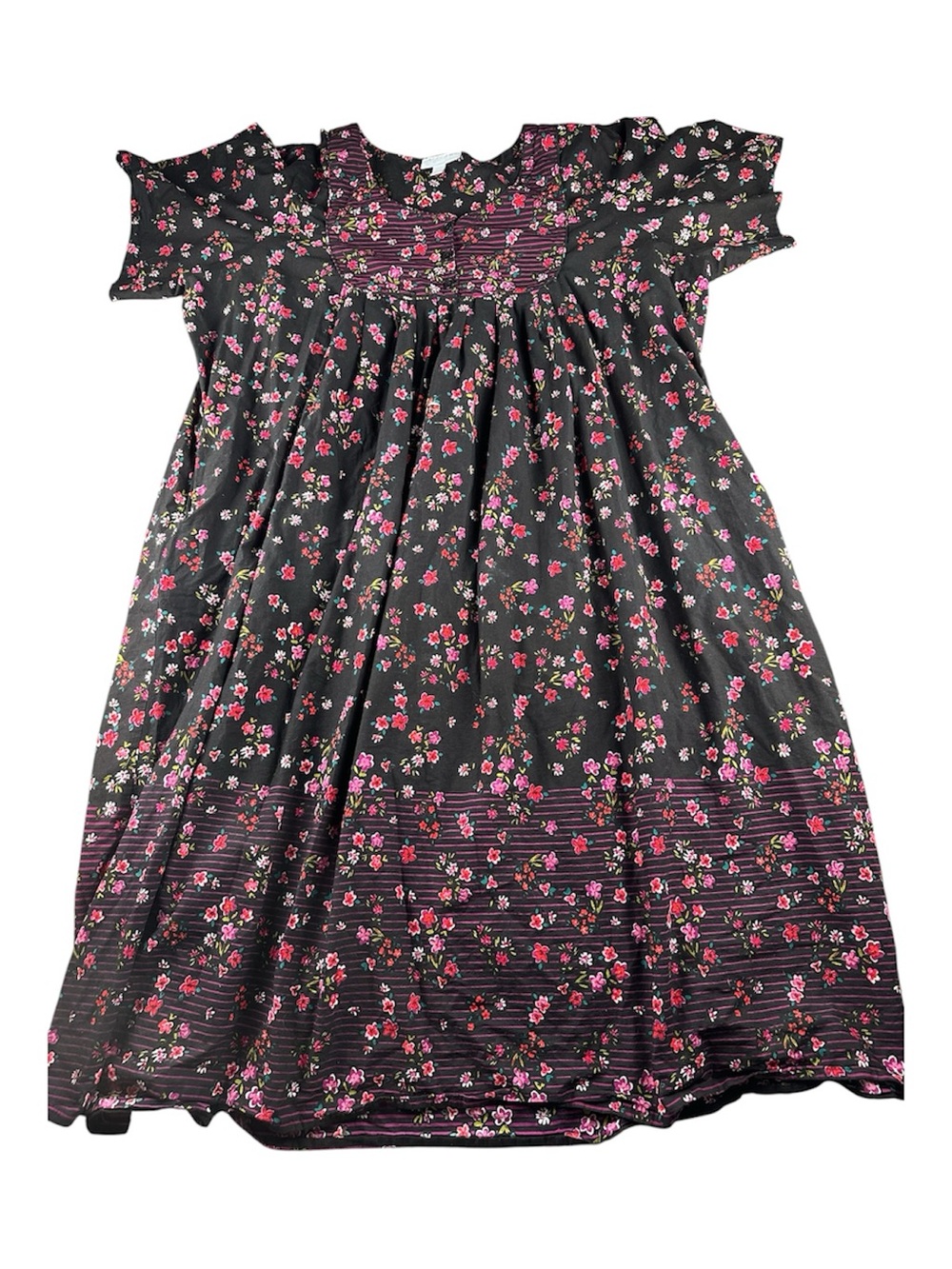 Only Necessities Womens Floral Moo Moo Loungewear Comfort Cotton Dress Sz 4X